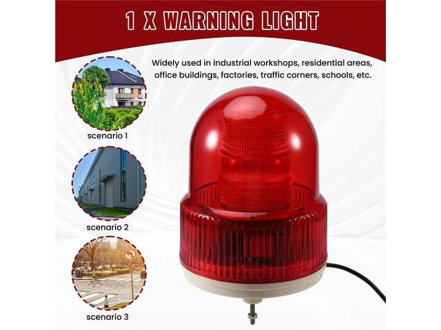 Voice Sound and Light Alarm Switch 24v Factory Workshop Vehicle Construction Site Microwave Induction Warning Light