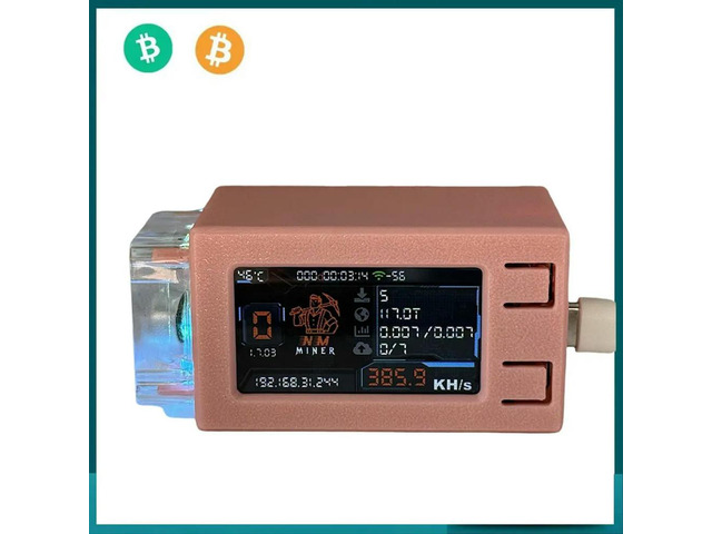 NMMiner Nerdminer V2 Pro Max 390KH/S Solo Lottery Miner BTC Miner Nerd Miner Bitcoin Crypto Miner with RGB Cool Fan