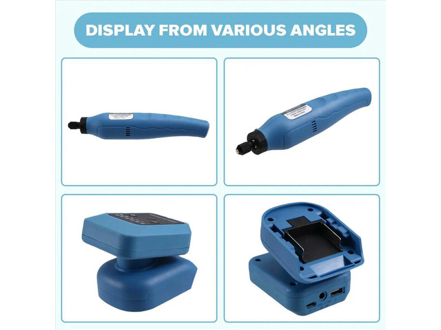 80W Electric Grinder Kit No-Load Speed Up to 18000rpm Rechargeable DIY Electric Grinder for Makita 18V-21V