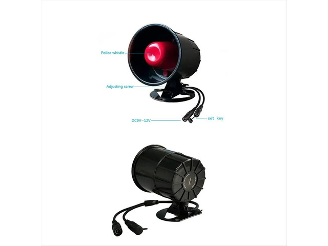 Home Security System 433Mhz Alarm Siren Easy Installation Ideal for Home and Office Safety US Plug