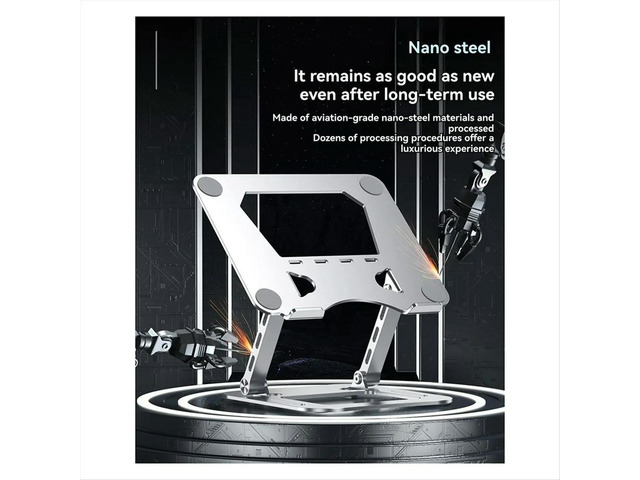 Alloy Steel Laptop Stand Foldable Lift Laptop Cooling Base Ergonomics Light and Handy Design Computer Accessories Grey
