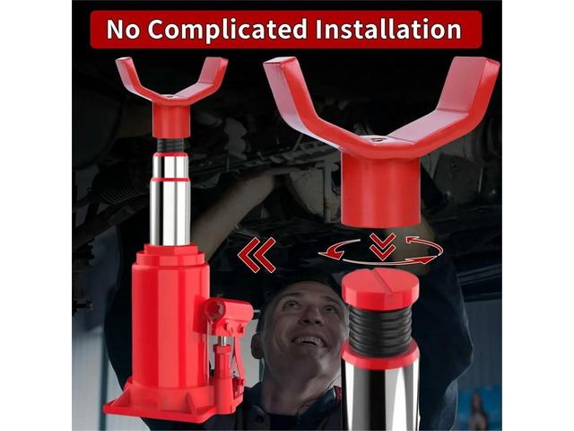Bottle Jack Dual-Purpose Adapter 52mm Lifting Shaft Saddle Jack Base Adapter Steel Fits 52mm or Smaller Bottle Jacks