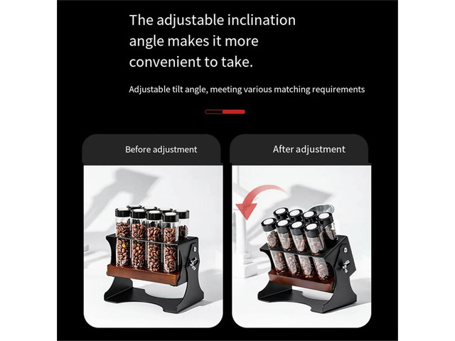 Coffee Beans Container Display Rack Tea Tube Bottle Glass Espresso Coffee Accessories Tool