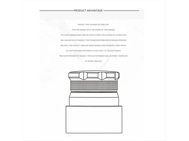 53MM Adjustable Coffee Distributor Anti-Slip Coffee Powder Distributor, Coffee Powder Distributor Needle Gray