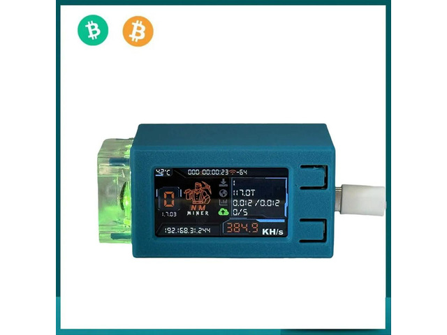 Nerdminer V2 Pro Max 390KH/S Solo Lottery Miner NMMiner BTC Miner Nerd Miner Bitcoin Crypto Miner with RGB Cool Fan