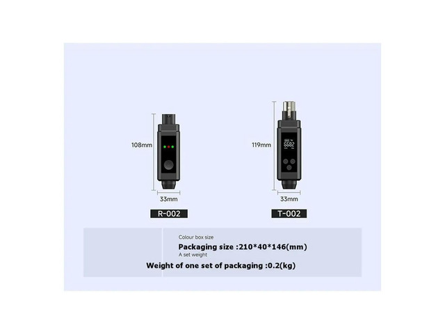 48V UHF Microphone Converter XLR Transmitter and Receiver Microphone System for All Kind Microphone B