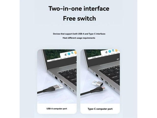 4-in-1 Type-C Docking Station to Dual HDMI-Compatible + USB 3.0 PD Adapter Cable C HUB Converter Screen Mirroring Device