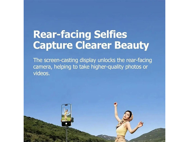2.1 Inch Round Phone Screen Projector phone Screen Mirroring Device Phone Magnetic Selfie Screen for Vlog