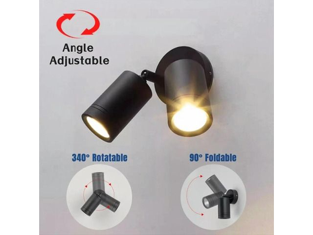 Outdoor LED Spotlight Waterproof Mounted Wall Sconce Garden Fence Balcony Decor Exterior Spot Lighting Fixture