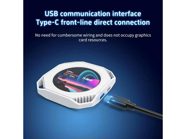 Dr21 Visual 2.1-Inch Usb Computer Diy Monitoring Dynamic Type C Secondary Screen Display Editable Water-Cooled Scree A