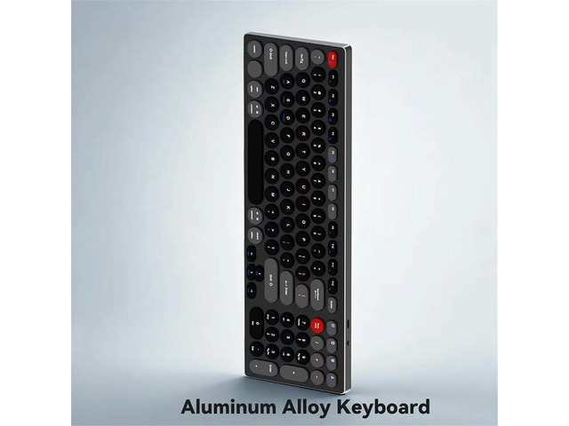 98-Key Ultra-Thin Aluminum Silent Keyboard with Scissor-Switch, Tri-Mode BT/2.4G/Type-C Connectivity Ergonomic Design A