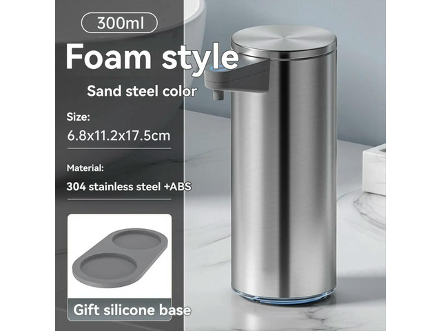 ligent Automatic Sensing Stainless Steel Soap Dispenser for Washing,Contactless for Home Kitchen Wall Mounted