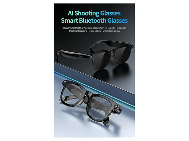 800W HD AI Glasses with Camera, Video Recording, Bluetooth Call, Real-Time Translation,Polarized Sunglasses Lenses