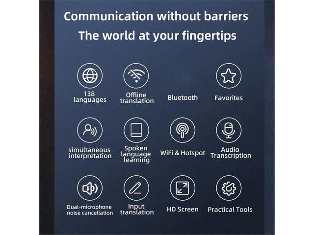 Large-Screen Voice Translator Multi-Country Translation & Photo Capture 142 Languages for Business & Travel