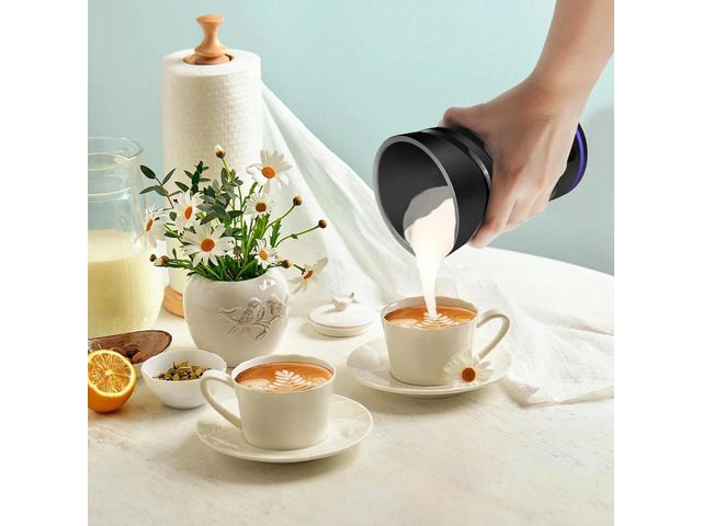 Automatic Milk Frother Electric 600mlCapacity Hot & Cold Milk Foamer,Silent Operation for Coffee Cappuccino Chocolatte(EU)