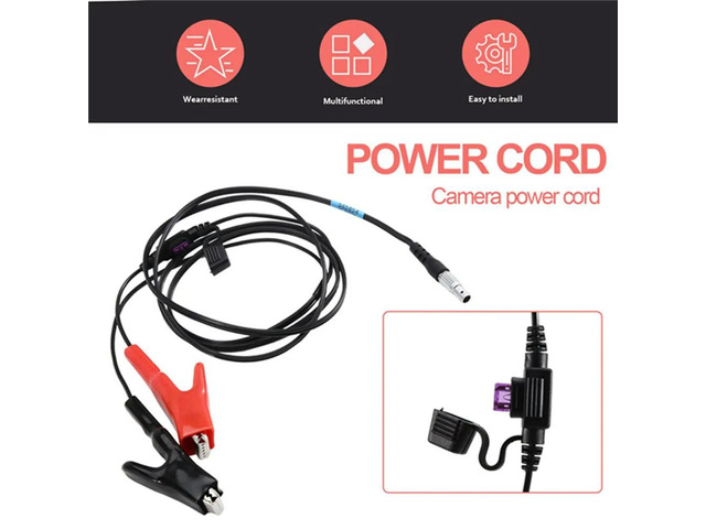 565854 Power Cable for Leica TPS1200 TPS2003 TS10 TCRP1203 Total Station, 0B 5-Pin Connector to Alligator Clips