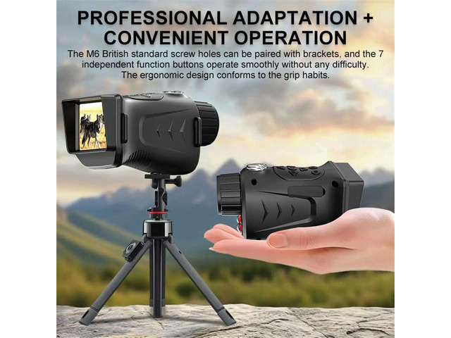 4k Rechargeable Night Vision Monocular 18x Digital Full Dark 900m Infrared Night Vision Telescope 2.8' Large Screen