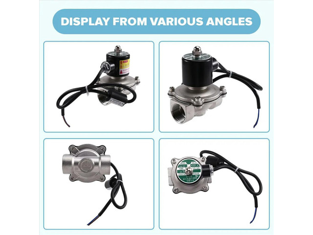 DN25 304 Stainless Steel Solenoid Control Valve 220V Pipeline Normally Closed Water Valve 1 Inch