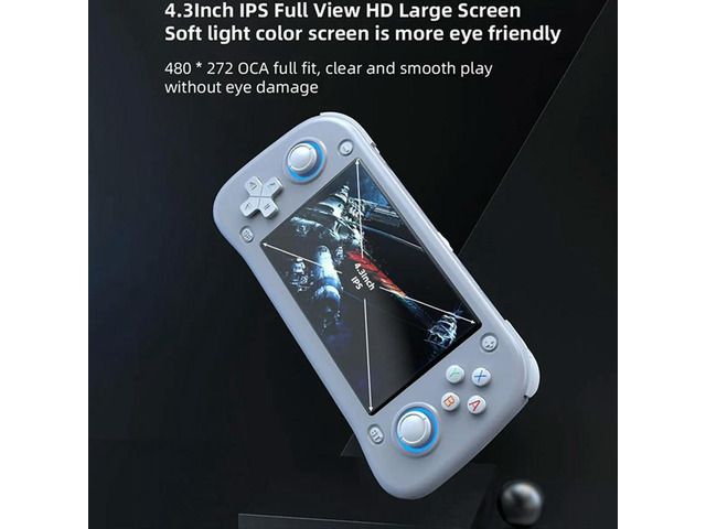 XF43 Retro Handheld Game Console 4.3in IPS Screen Open Source Linux Game Player RK3128 Chip Pocket Video Player Grey