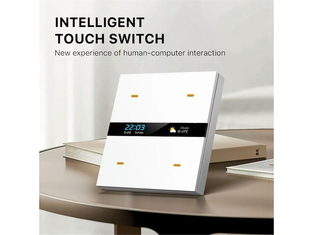 M8 PRO Zigbee Switch Tuya Home 4 Gang Electric Wall Light Switches Panel for Hotel Home Automation System White