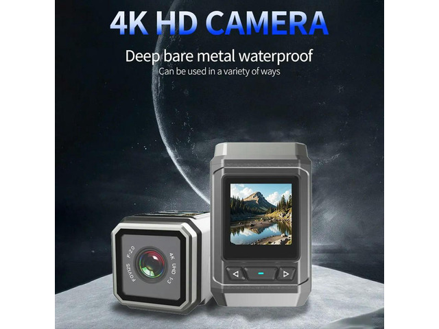 4K Ultra HD Camera with LCD Screen Waterproof Sports Camera Motorcycle Cam Bicycle Cycling Riding Recorder Camera