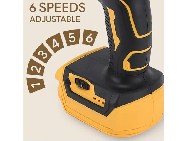 Electric Caulking Gun with 6-Speed Adjustment and LED Light for Dewalt 20V 18V