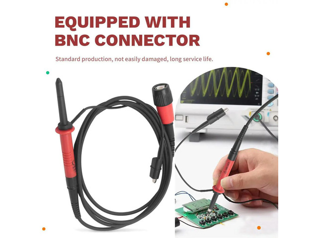 HP9258 Oscilloscope Probe 250MHz 1500V Passive High Voltage Probes with BNC Connector, 100X Attenuation Ratio