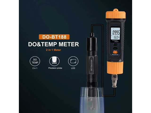 Bluetooth Tuya Dissolved Oxygen Meter 0-20mg/L Oxygen Contents Detector Digital Water Analyzer for Pool Aquarium