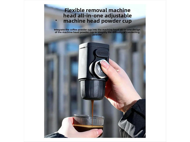 Manual Hand Pressure Espresso Maker 15Bar Mini,Travel Coffee Machine for Camping Hike Picnic No Batte