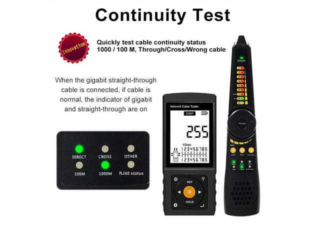 Network Cable Tester RJ45 RJ11 Cable Tracker Cable Detector Continuity Tester Network Tools Network Line Finder LT-200