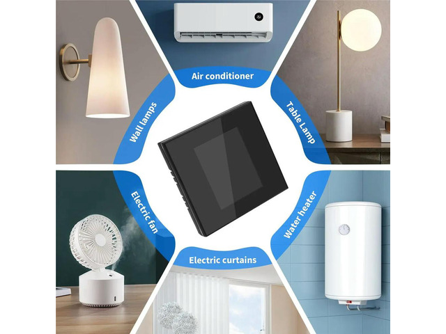 Home Automation 5 Models in 1 LCD Switch Home with Power Consumption LCD Display Switch Black
