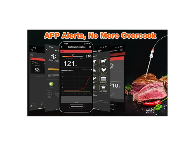 Bluetooth BBQ Grill Temperature Controller, Automatic Smoker Fan for Big Green Egg, Kamado Joe, Primo, Akorn Kamado