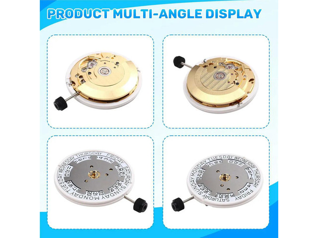 3 Hands Date At 3 Day 12 Movement for Seagull ETA 2834-2 Automatic Winding Mechanical Movement Up and Down Calendar