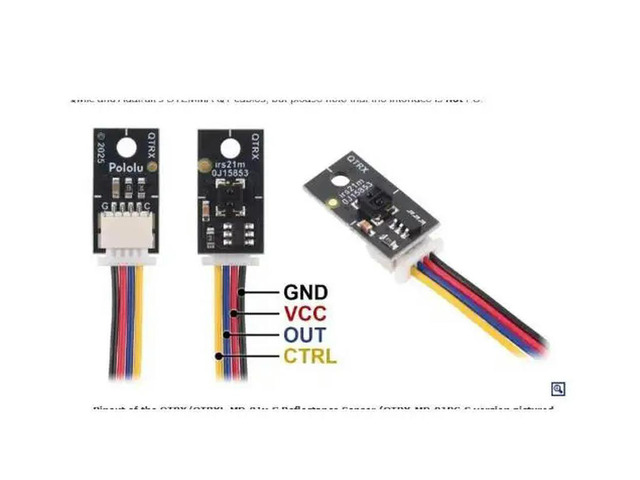 4640: QTRXL-MD-01A-S Reflectance Sensor: 1-Channel, 8mm