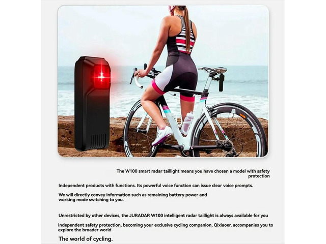 Bicycle Radar Taillight Bike Rearview Sensor for Cycling Cyclocomputer Waterproof Brake Sensing Lamp