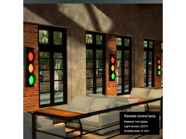 15W LED Red Green Yellow Wall Light with Remote Control Vintage Industrial Style Lighting for Bar, Restaurant Indoor Use