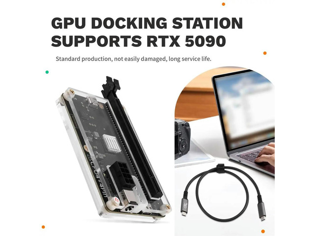 USB4 for Thunderbolt 4 /3 GPU Dock for RTX5090 RX7900 for Extrernal PCIe Graphics Card to Laptop Notebook for Win10/11