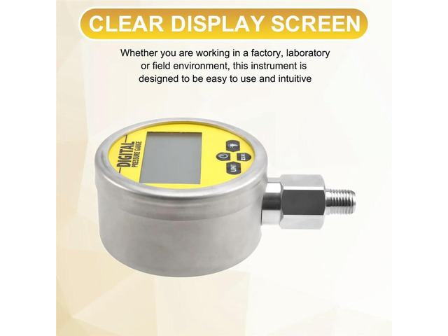 16MPA 80mm 0.4%FS 1/4NPT Digital Display Gauge Meter Accuracy Backlight Hydraulic Gas Water Pressure Gauges