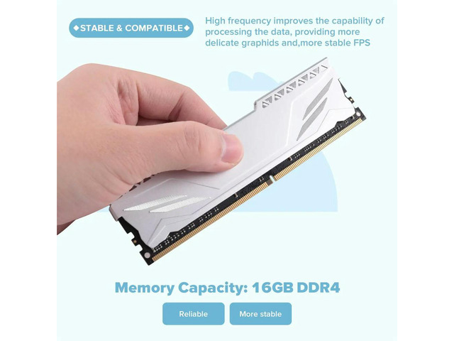 RAM DDR4 16GB 3200MHz for Desktop Computer No Support for Motherboard UDIMM Cooling Vest Memory Module