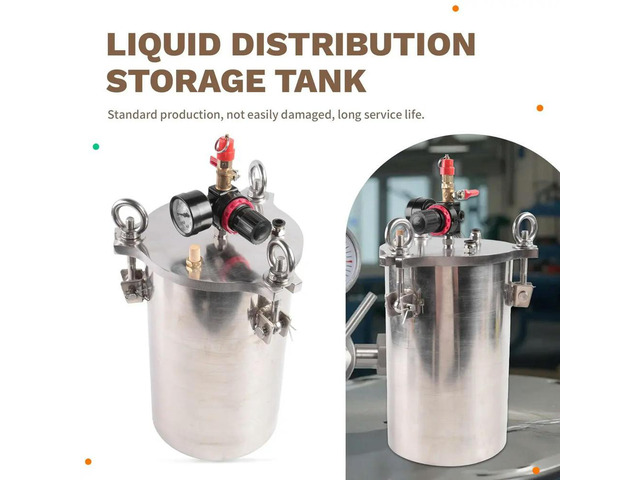 Dispenser Pressure Tank 304 Stainless Steel Pressure Barrel Dispensing Valve Fluid Dispensing Bucket 4L