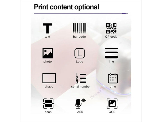 Handheld Color Printer Mini Ink Print Custom Content Temporary Tattoo Inkjet Printer