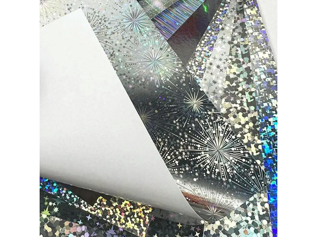 20PCS Glittering Craft Paper 10 Color Shimmering Plastic Paper 5.9x5.9Inch For Card Making Scrapbooking Art Craft