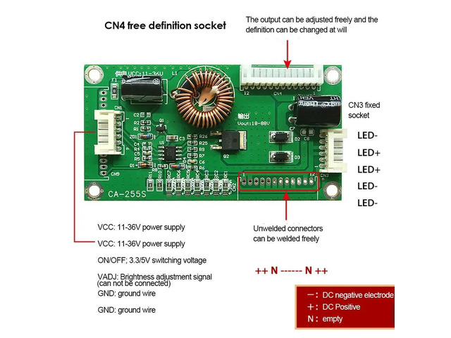 CA-255S 10-48 Inch LED LCD TV Backlight Constant Current Board CA-255 Universal Boost Driver Inverter Board Step Up Power Module