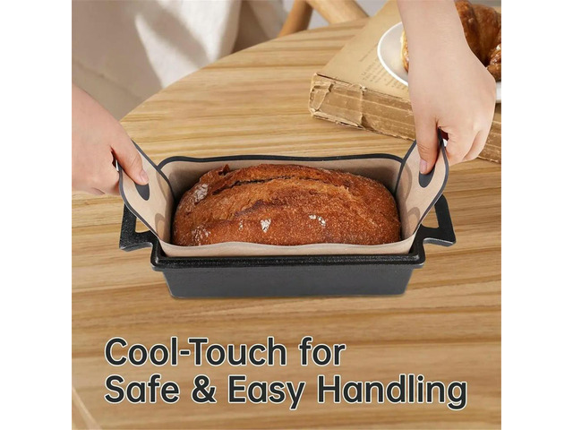 4 Pack Silicone Bread Loaf Pan Liners, Reusable and Nonstick Silicone Bread Sling, Fit for 9.5x5,10x5 Inch Loaf Pans,