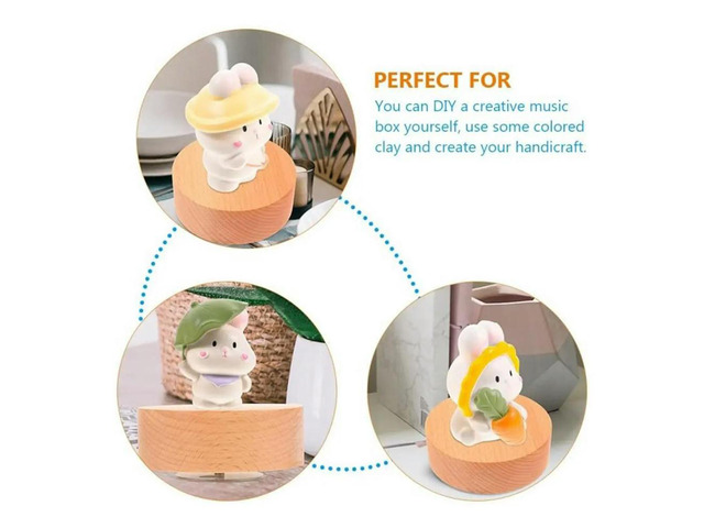 Music Box Mechanism You are My Sunshine Base, Hand-Crank Wooden DIY Craft Music Box Mechanism for Wife