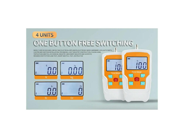 Digital Force Gauge Push and Pull Meter Dynamometer Tension Pressure Tester Thrust Meter Compression Load Plug 100N