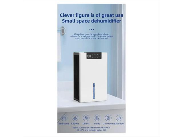 uyuy Household Dehumidifier Dryer Moistureproof 2.4L WaterTank Water Full Stop Indoor Purification Air Dryer Dehumidifier(US)