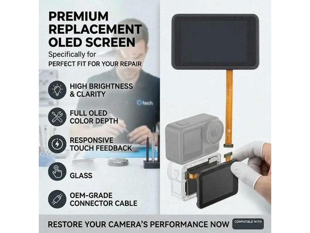 Replace LCD Screen For Action 5 Camera Rear Screen Display Replacement Easy Installation Photography Accessories