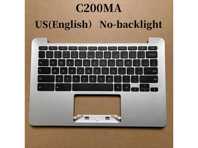 100%US English For C200 C200MA Laptop keyboard Palmrest Assembly Upper case cover No-backlight 90NB05M1