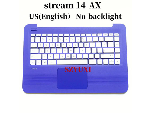 100%US English Forstream 14-AX laptop keyboard Palmrest Assembly Top cover